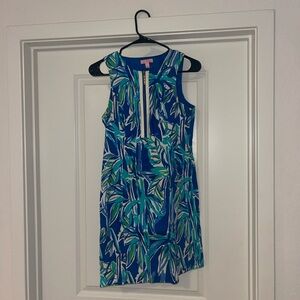 Lilly Pulitzer Blue and Green Tropical Dress
